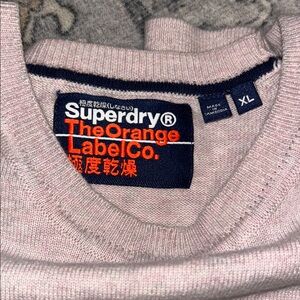 Superdry Men's Light Pink Crewneck Sweater